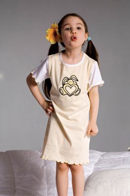 Piżamka dziewczęca Ami 2981 żółta