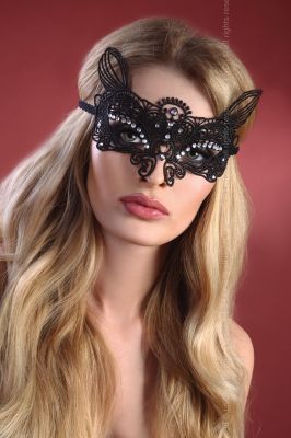 Maska Mask Black Model 6 Kobieta Kot - cyrkonie